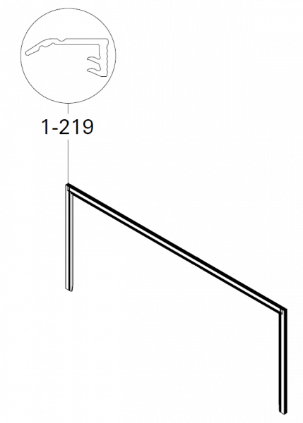 1-219 Roto Blendrahmendichtung oben 3tlg.